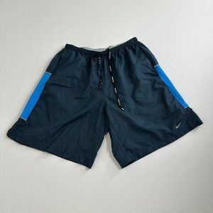 Nike Dri Fit 7” Running Shorts Lined Blue Mens Size‎ Large Active Gym Athletic